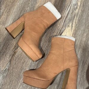 Madden Girl Tan Heeled Boots